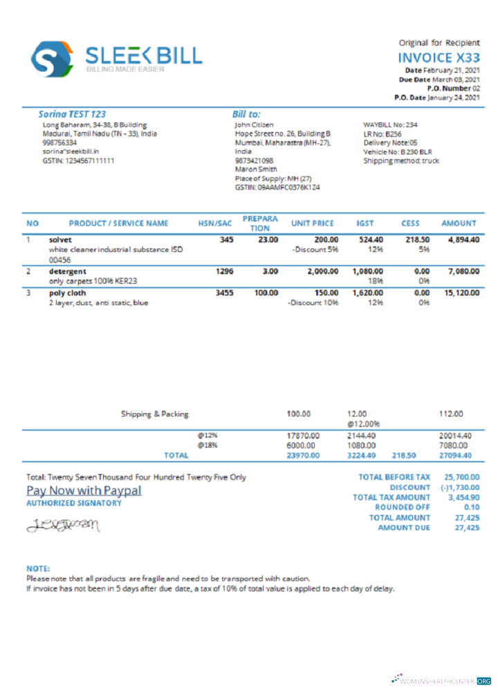 Download India Sleek Bill invoicing software company invoice Photoshop template